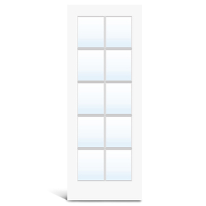 10 Lite MDF Primed Glass French Door