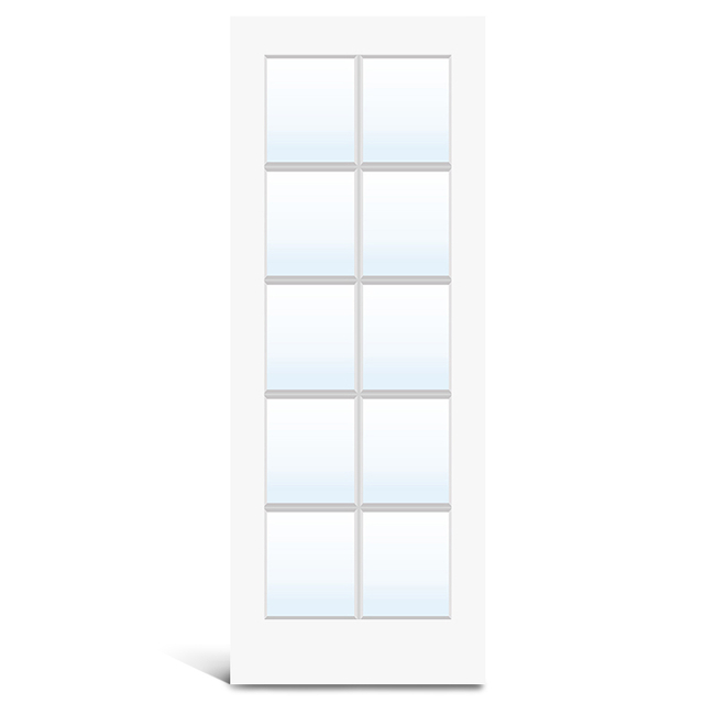 10 Lite MDF Primed Glass French Door