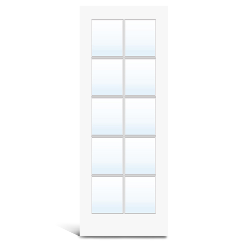 10 Lite MDF Primed Glass French Door
