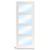 4 Lite MDF Primed Glass French Door