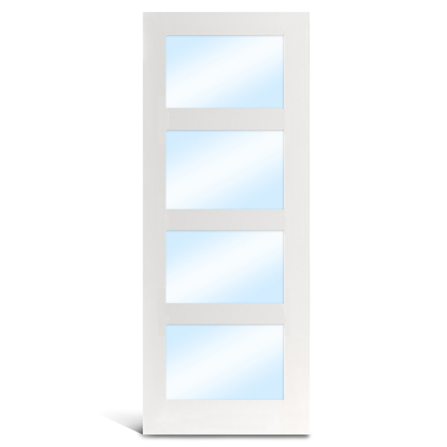 4 Lite MDF Primed Glass French Door