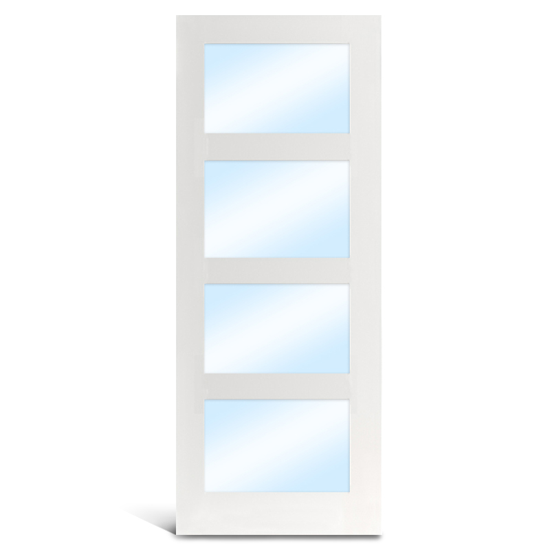 4 Lite MDF Primed Glass French Door