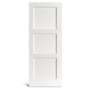 3 flat panel square na may vertical primed Shaker door