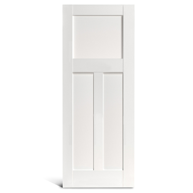 3 Flat Panel Square na may Vertical PVC Shaker Door