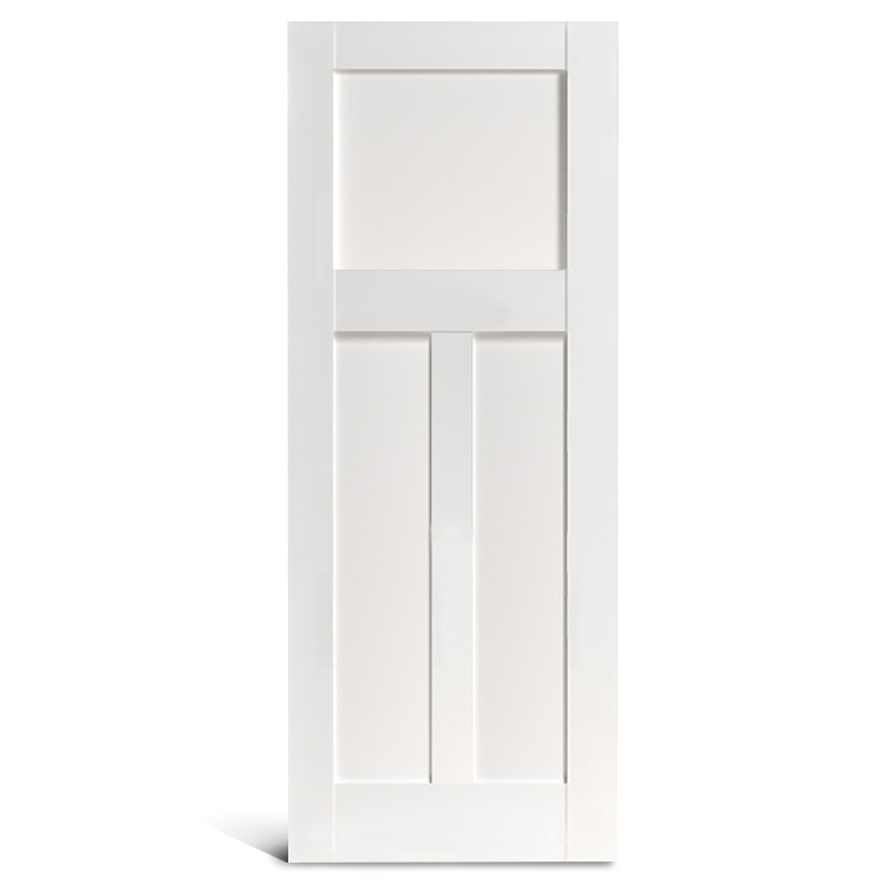 3 Flat Panel Square na may Vertical PVC Shaker Door