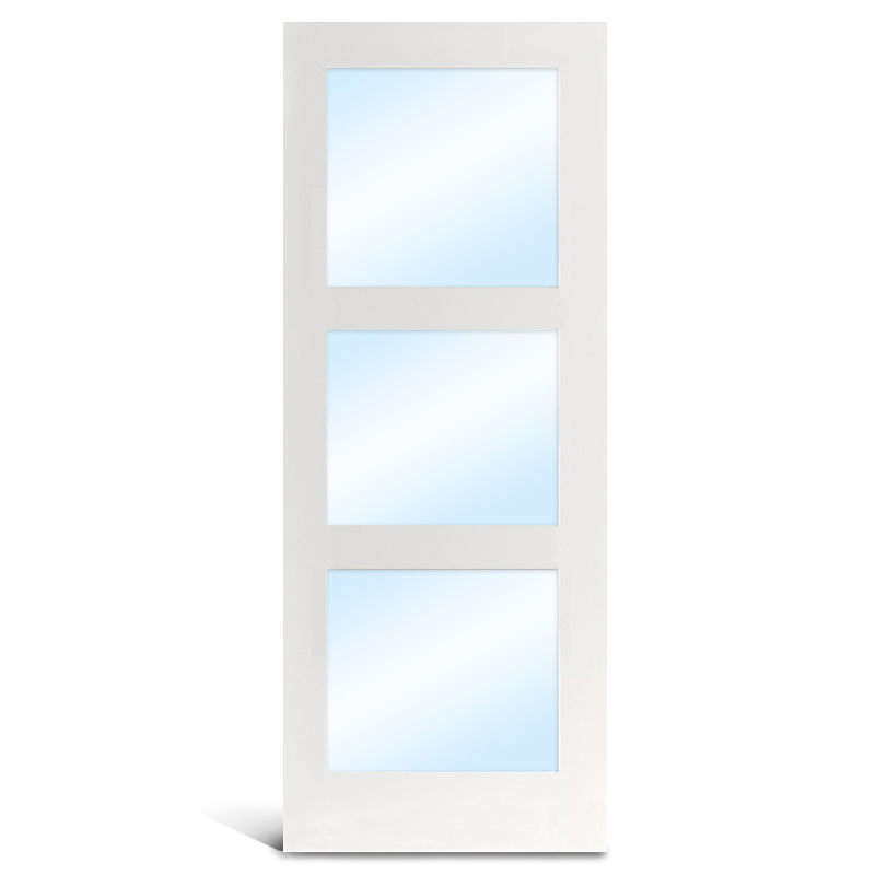 3 Lite MDF Primed Glass French Door