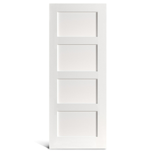 4 flat panel primed Shaker pinto