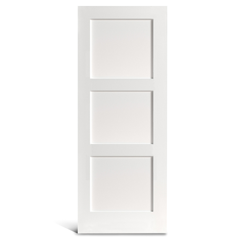 3 flat panel square na may patayong pre-painted Shaker door