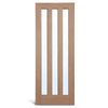 3 panel glass oak Panel door