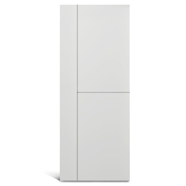 2 panel na katumbas ng 1 vertical panel grooved PVC Molded door