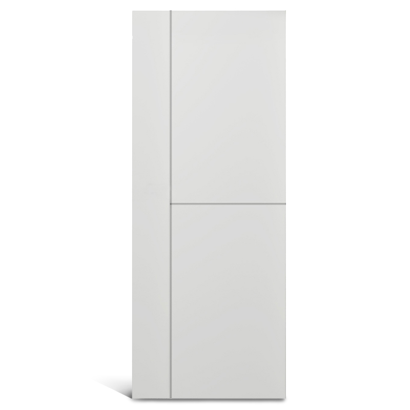 2 panel na katumbas ng 1 vertical panel grooved PVC Molded door