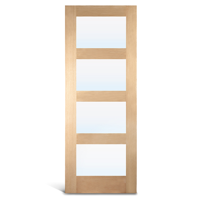 4 Lite Oak Glass French Door