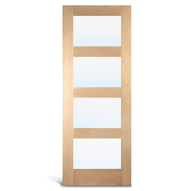 4 Lite Oak Glass French Door