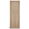 3 flat panel vertical na may square oak Shaker na pinto