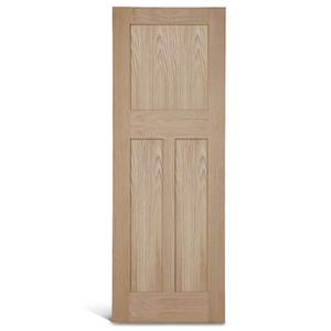 3 flat panel vertical na may square oak Shaker na pinto