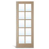 10 Lite Oak Glass na French Door Interior Cottage