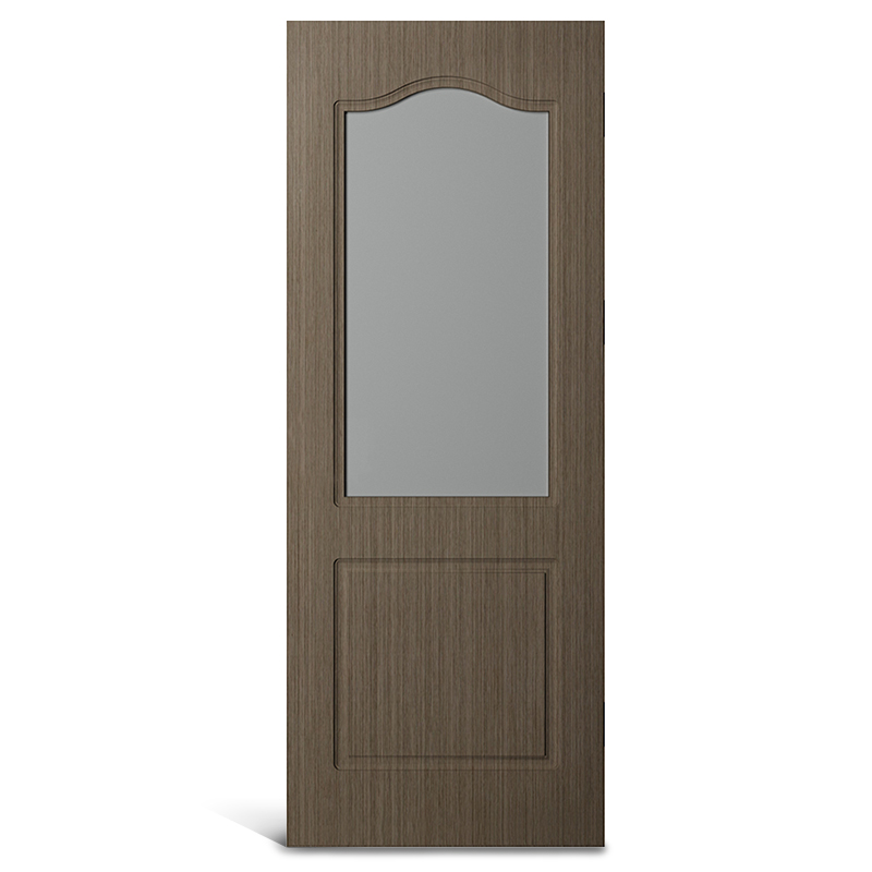 2 panel arch top glass PVC Molded door