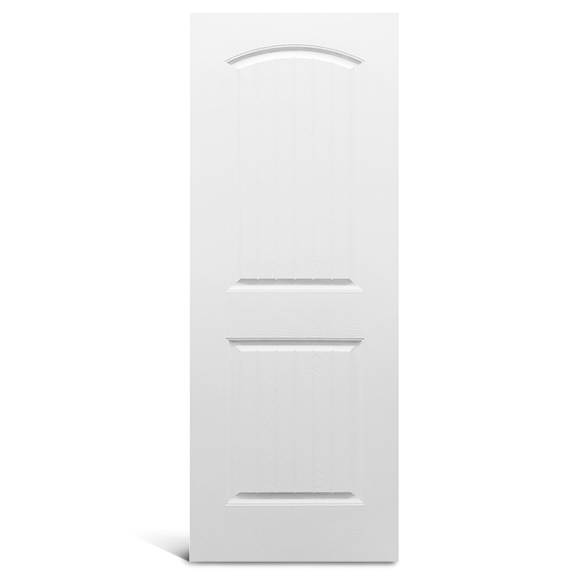 2 panel round top textured primed Molded door