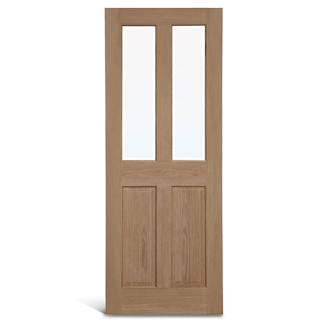 4 panel glass oak Panel pinto