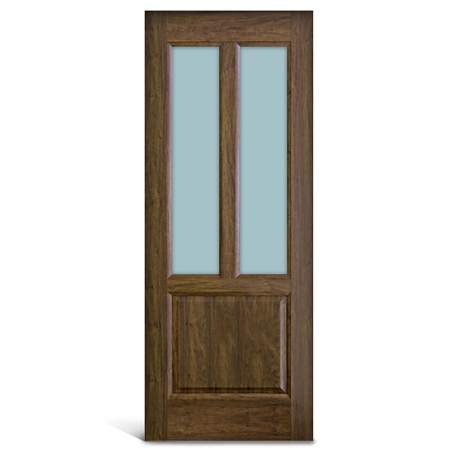 3 panel glass PVC Panel door