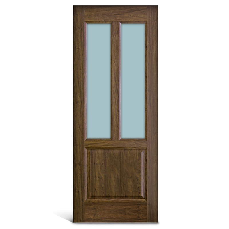3 panel glass PVC Panel door