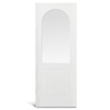 2 panel round top glass PVC Molded door