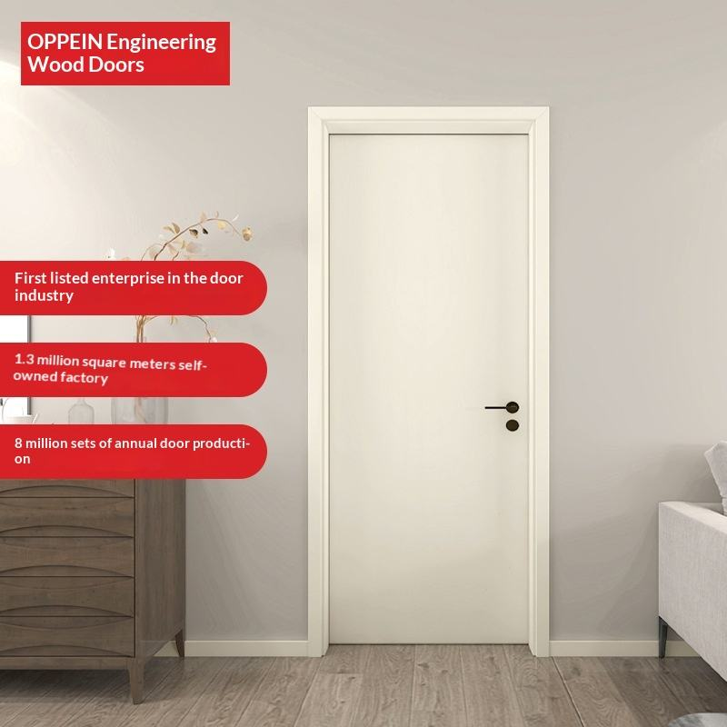 Oupai PVC Wooden MDF Door CE Saso GOST-R Certificate