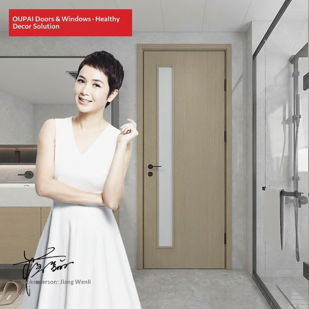Oupai PVC Wooden MDF Door CE Saso GOST-R Certificate