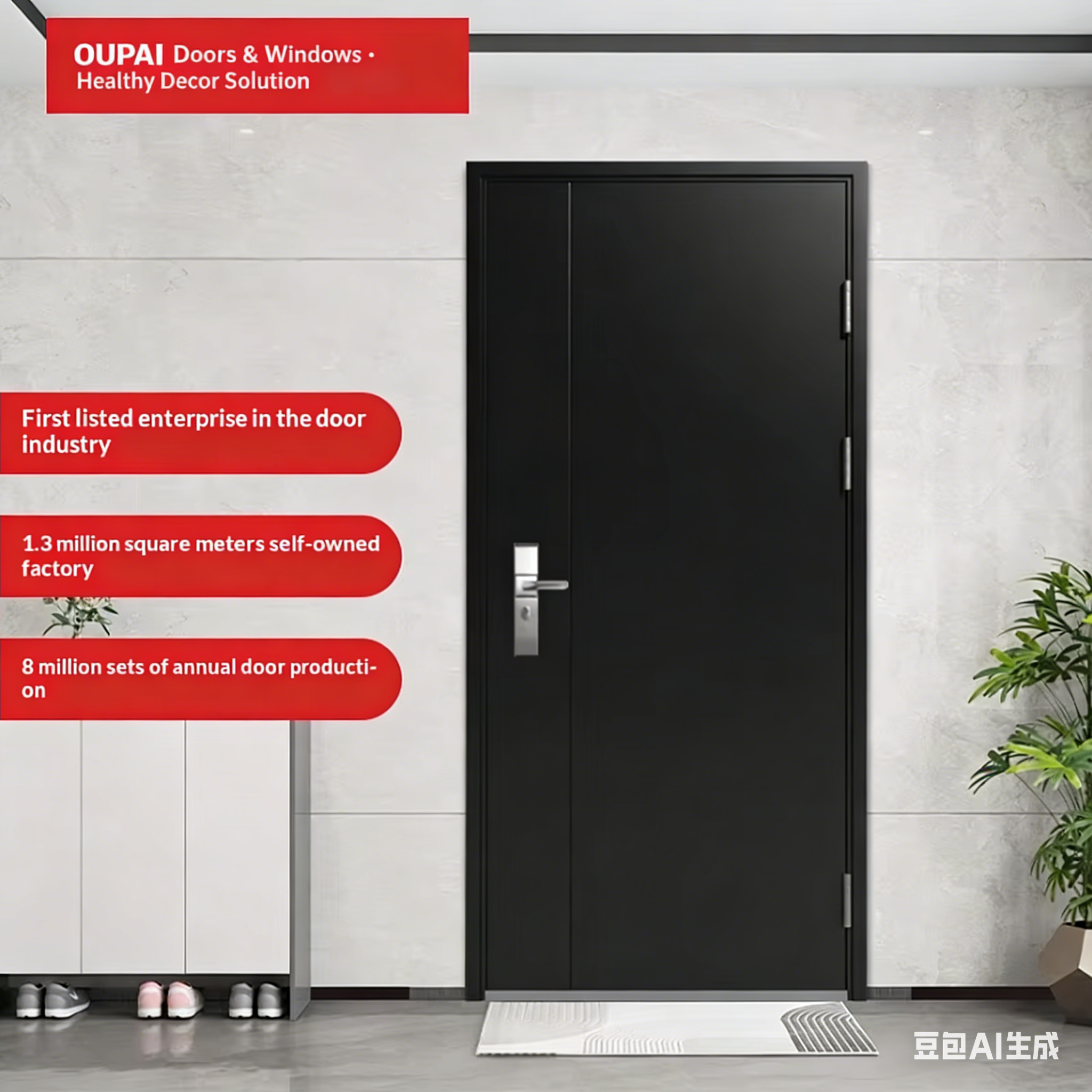 Oupai Steel Entry Security Door FSC CE Saso GOST-R Authenticate