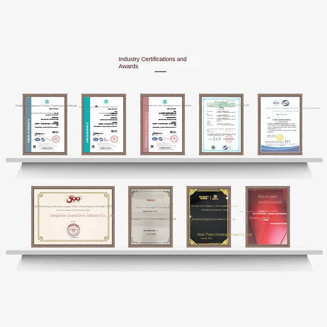 Oupai PVC WPC Waterproof Door CE Saso Certificate