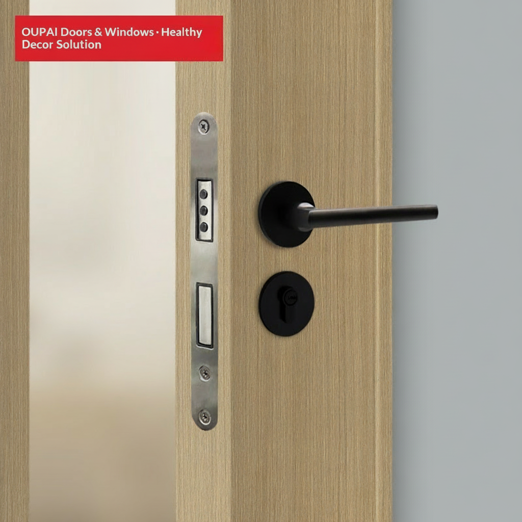 Oupai PVC Wooden MDF Door CE Saso GOST-R Certificate
