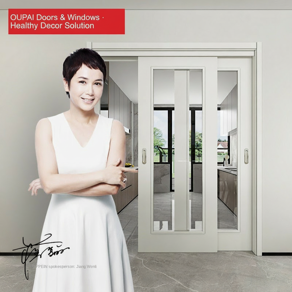 Oupai PVC Wooden MDF Door CE Saso GOST-R Certificate