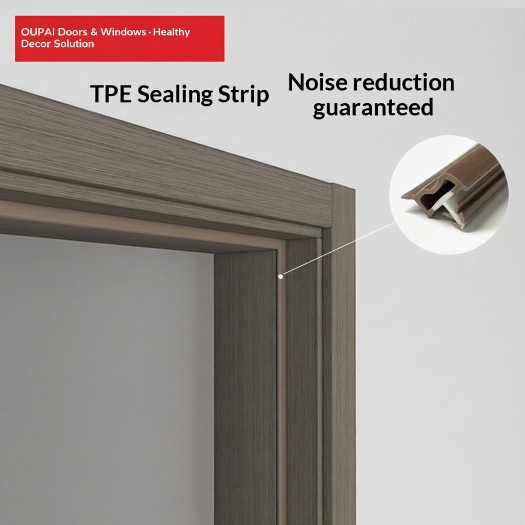 Oupai Painted Wooden MDF Door CE Saso GOST-R Certificate