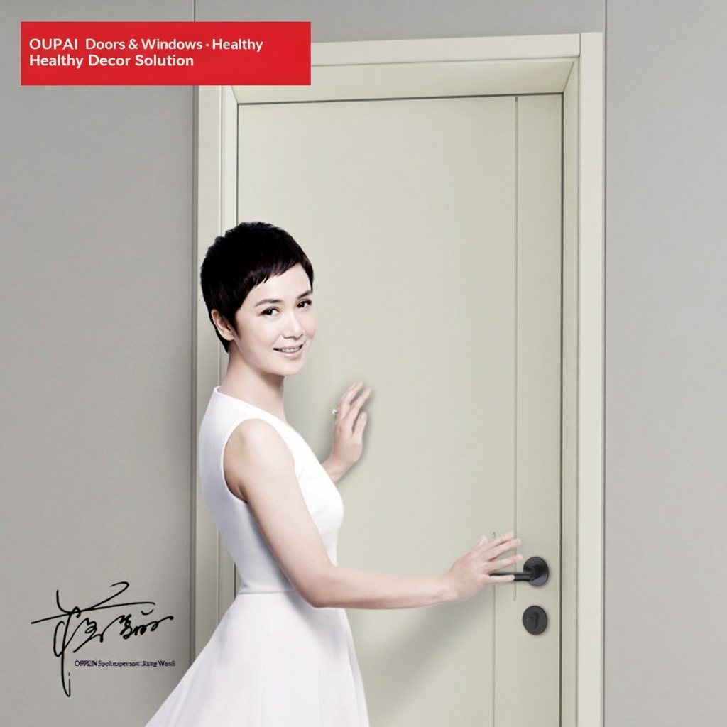Oupai PVC Wooden MDF Door CE Saso GOST-R Certificate