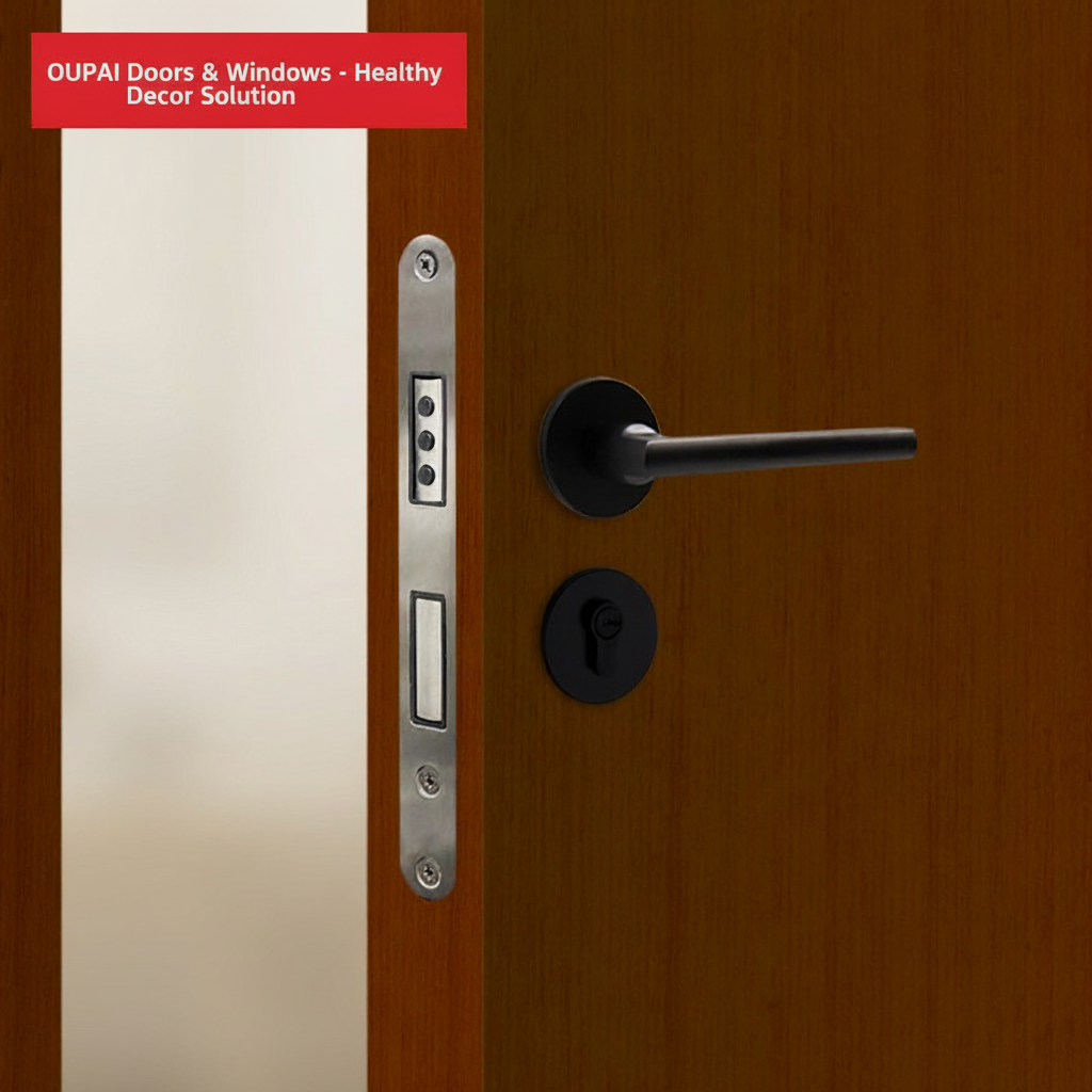 Oupai Painted Wooden MDF Door CE Saso GOST-R Certificate