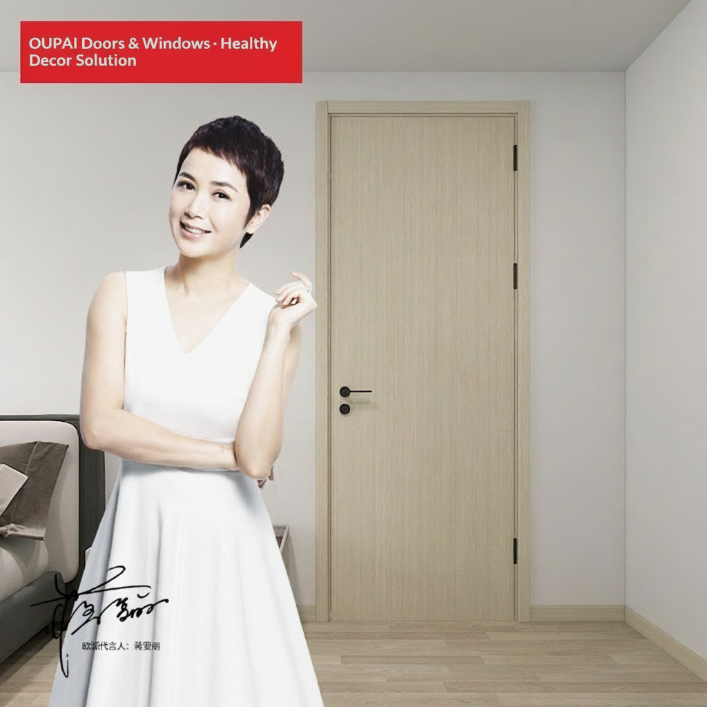 Oupai PVC Wooden MDF Door CE Saso GOST-R Certificate