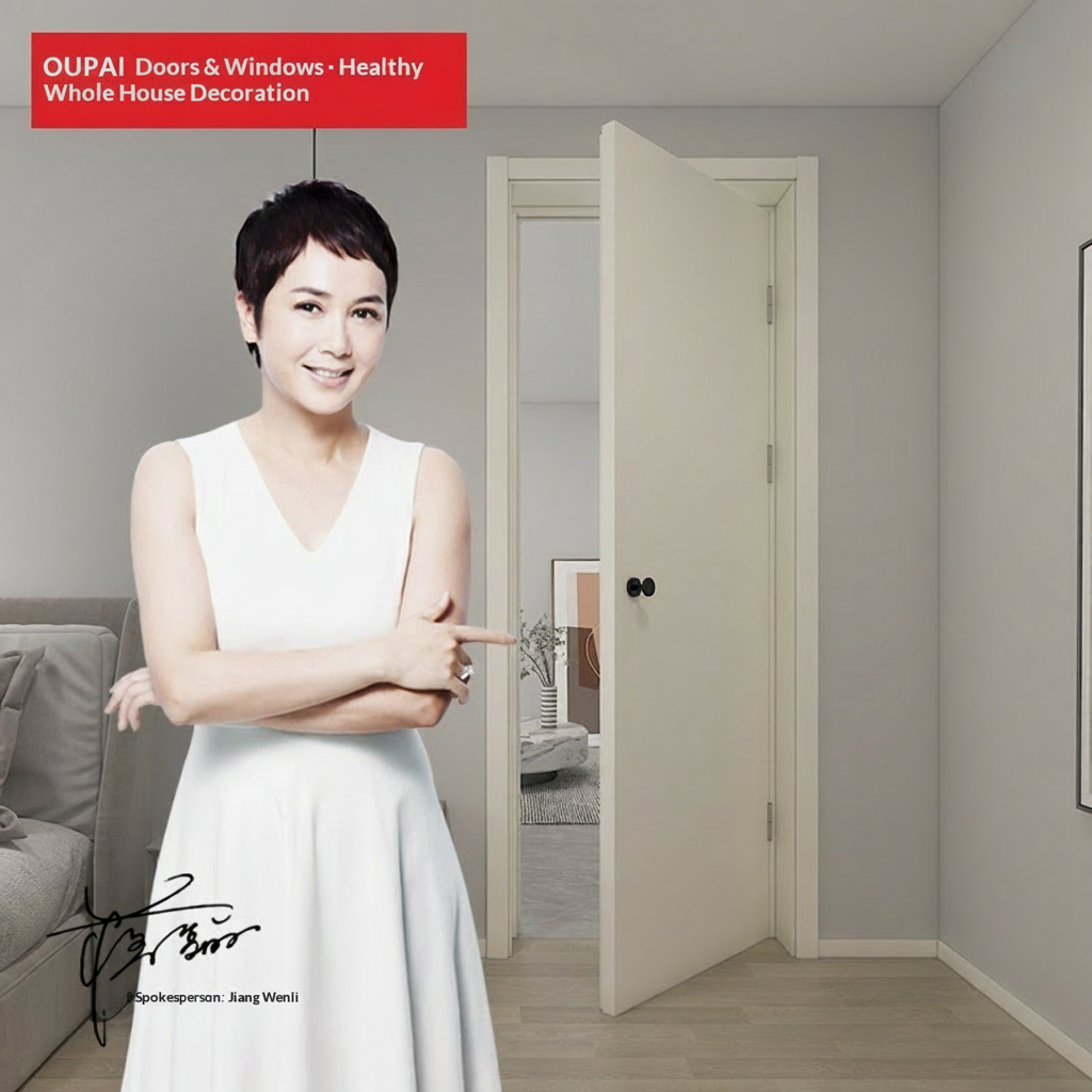 Oupai PVC Wooden MDF Door CE Saso GOST-R Certificate