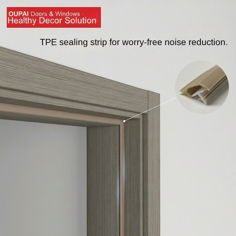 Oupai PVC Wooden MDF Door CE Saso GOST-R Certificate