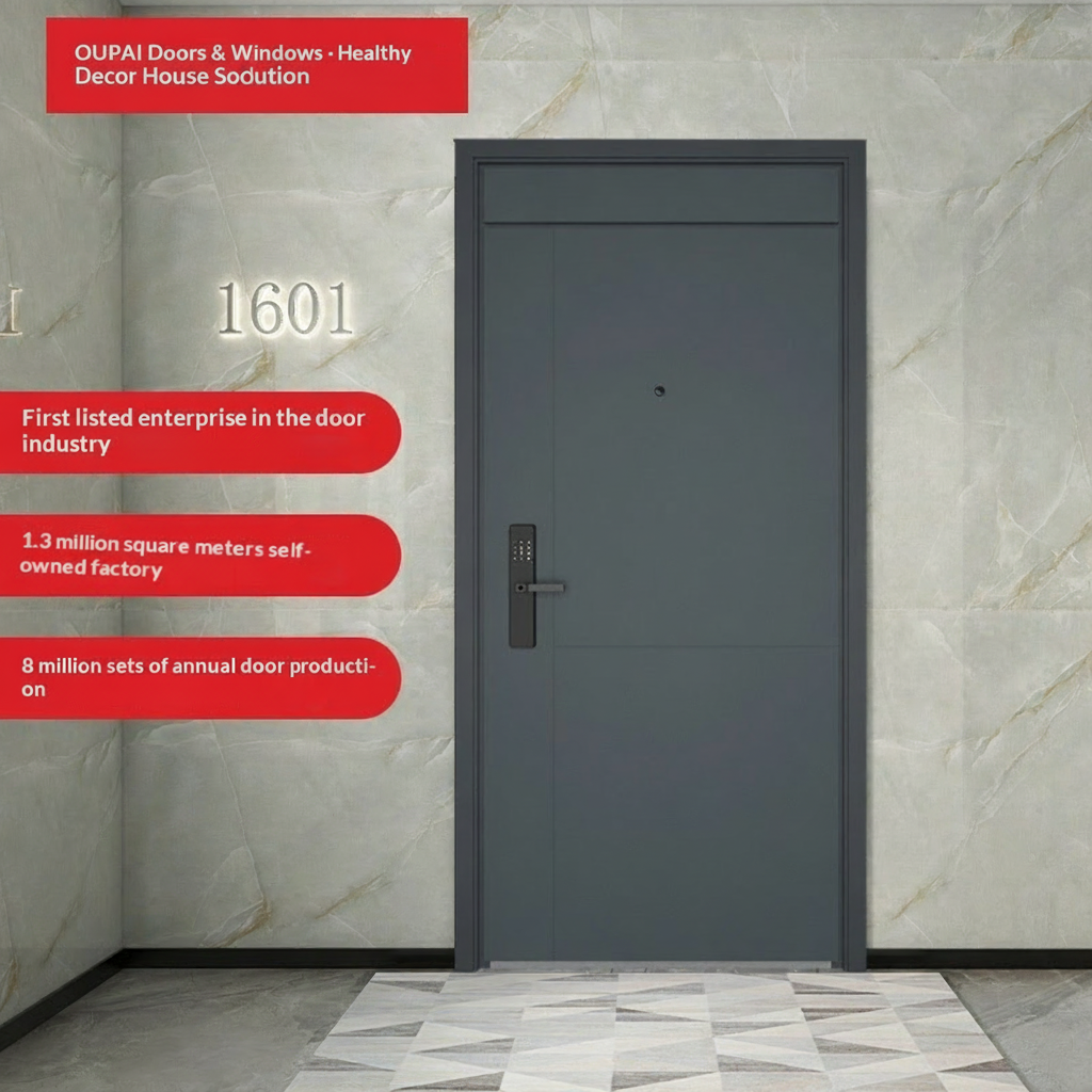 Oupai Steel Entry Security Door FSC CE Saso GOST-R Authenticate